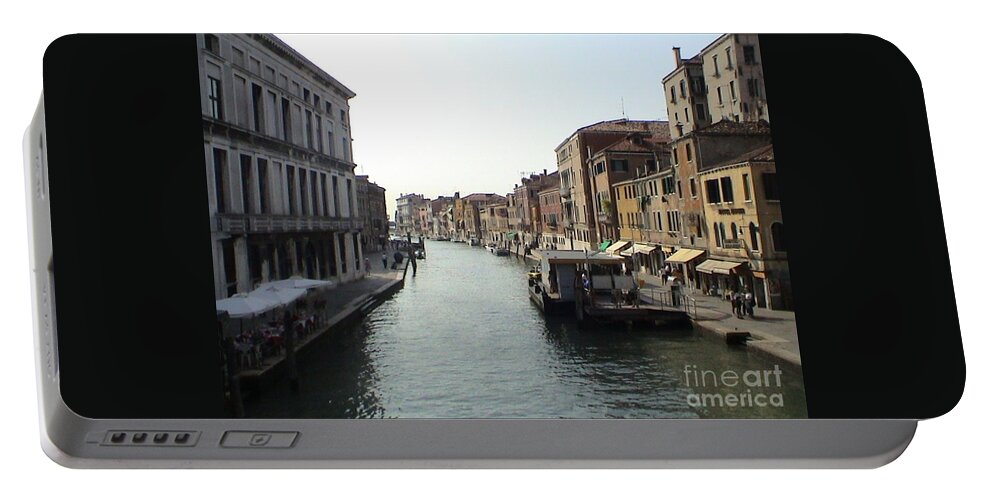 Venice Portable Battery Charger featuring the photograph Grand Canal Venice Italy Panoramic View #2 by John Shiron