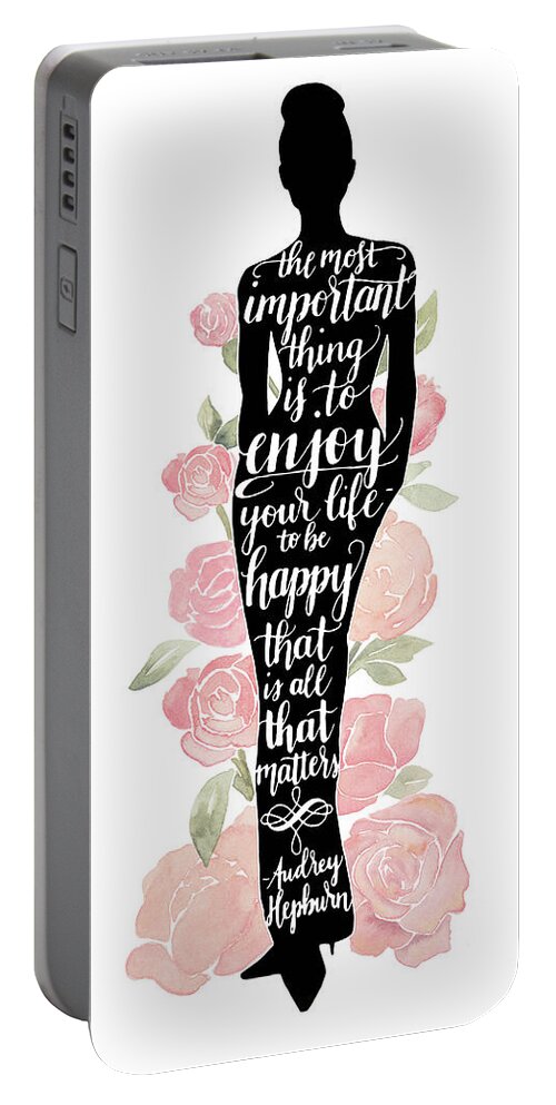 Inspirational Portable Battery Charger featuring the painting Iconic Woman IIi #2 by Grace Popp