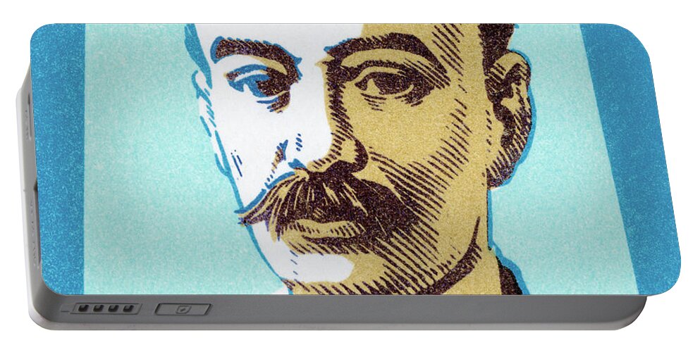 Adult Portable Battery Charger featuring the drawing Man with mustache #2 by CSA Images