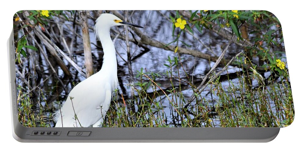 Snowy Egret Portable Battery Charger featuring the photograph Snowy Egret  #2 by Warren Thompson