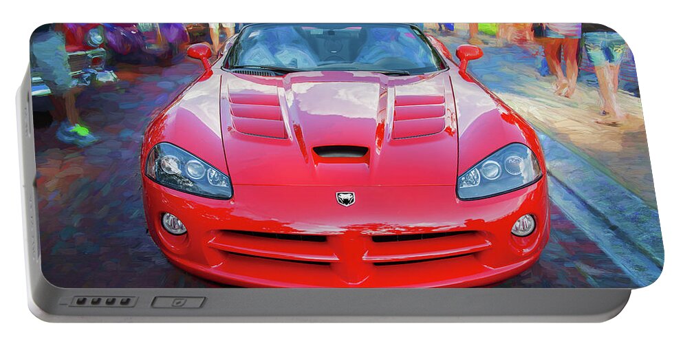2010 Dodge Viper Srt 10 Portable Battery Charger featuring the photograph 2010 Dodge Viper SRT 10 x200 by Rich Franco