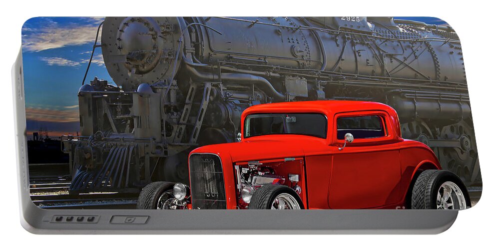 1932 Ford Coupe Portable Battery Charger featuring the photograph 1932 Ford 'Deuce' Coupe #3 by Dave Koontz