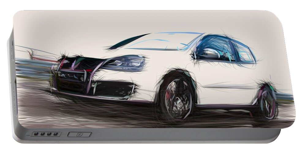 Acura Portable Battery Charger featuring the digital art Acura RSX Type S Draw #3 by CarsToon Concept