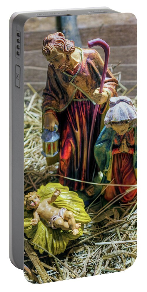 Jesus Portable Battery Charger featuring the photograph Birth Of Jesus #3 by Ian Mitchell