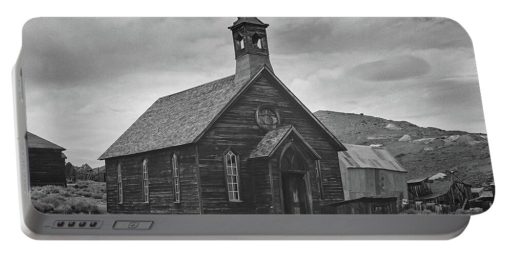 Bodie Portable Battery Charger featuring the photograph Bodie Church #3 by Mike Ronnebeck