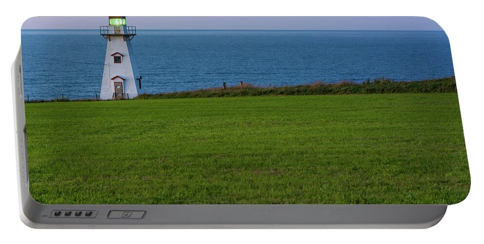 Pei Portable Battery Charger featuring the photograph Cape Tryon Lighthouse #3 by Douglas Wielfaert