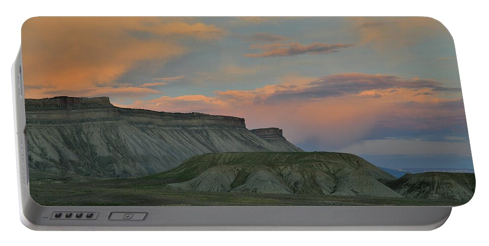 Book Cliffs Portable Battery Charger featuring the photograph End of the Day at Book Cliffs #3 by Ray Mathis
