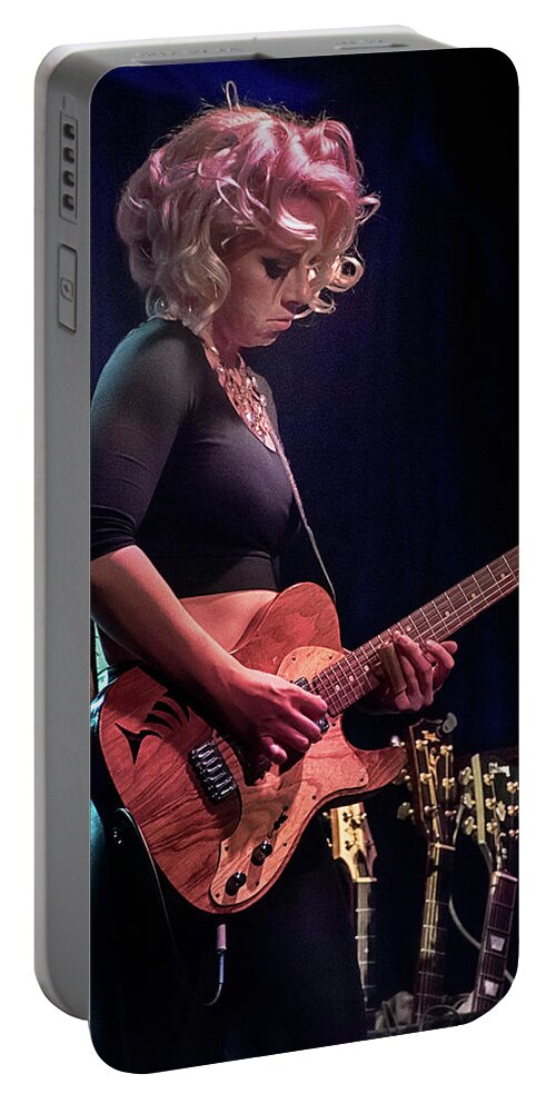 Samantha Fish With Guitars Portable Battery Charger featuring the photograph Samantha Fish #3 by Alan Goldberg