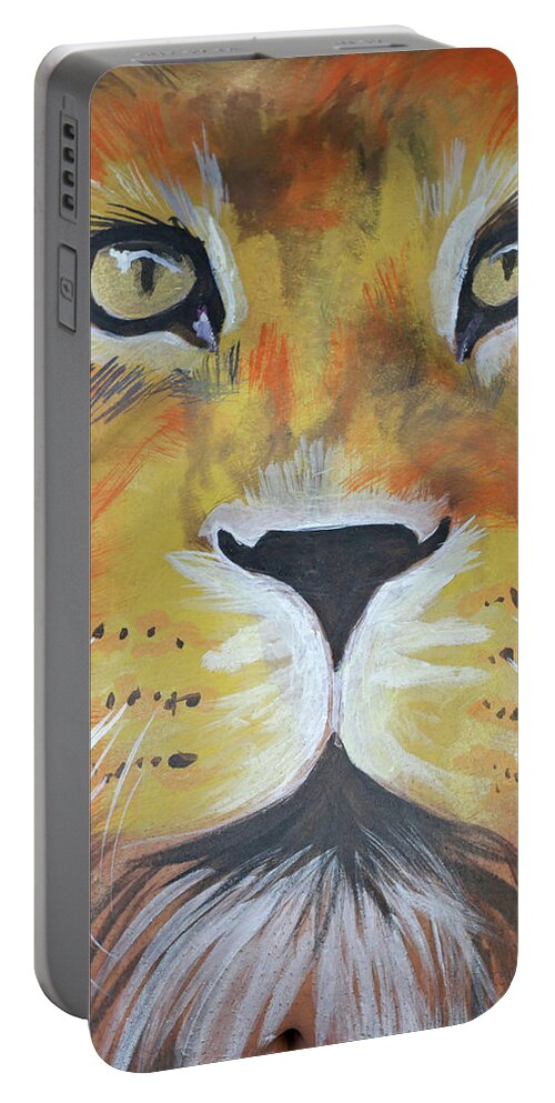Hadassah Greater Atlanta Portable Battery Charger featuring the photograph 33. Roberto Hernandez, Artist, 2019 by Best Strokes - Formerly Breast Strokes - Hadassah Greater Atlanta