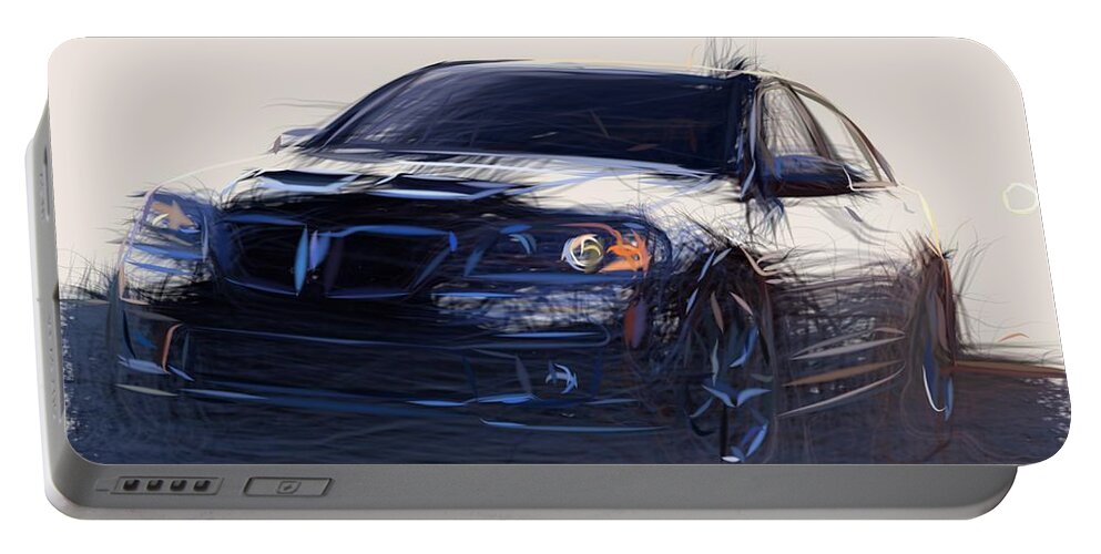 Pontiac Portable Battery Charger featuring the digital art Pontiac G8 GXP Draw #4 by CarsToon Concept
