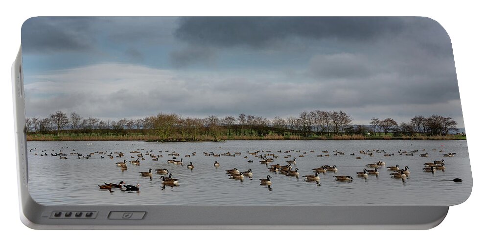 Airedale Portable Battery Charger featuring the photograph Redcar Tarn in Keighley #4 by Mariusz Talarek