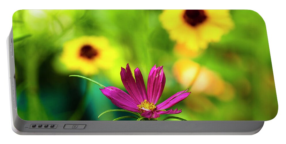 Background Portable Battery Charger featuring the photograph Wildflowers #4 by Raul Rodriguez