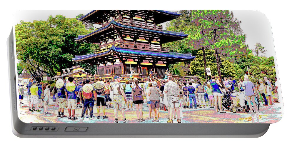 Asia Portable Battery Charger featuring the photograph Japan Pavilion EPCOT Walt Disney World #5 by A Macarthur Gurmankin