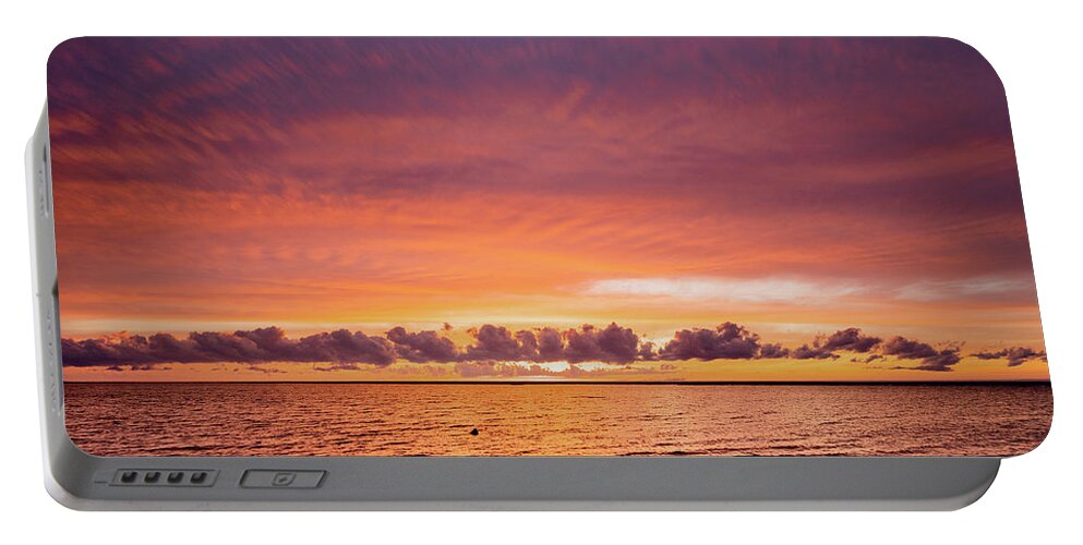 Beach Portable Battery Charger featuring the photograph Lake Erie Sunset #5 by Dave Niedbala