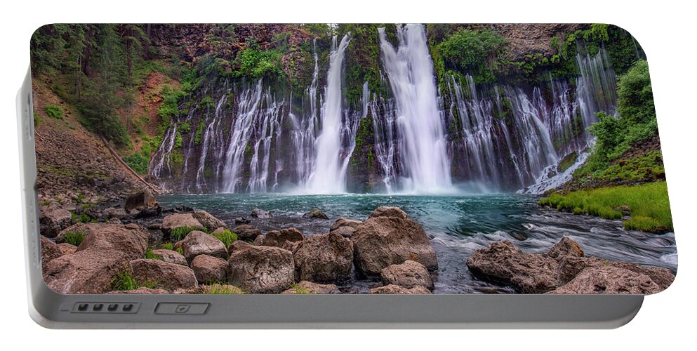 00571588 Portable Battery Charger featuring the photograph Waterfall, Mcarthur-burney Falls Memorial State Park, California #6 by Tim Fitzharris