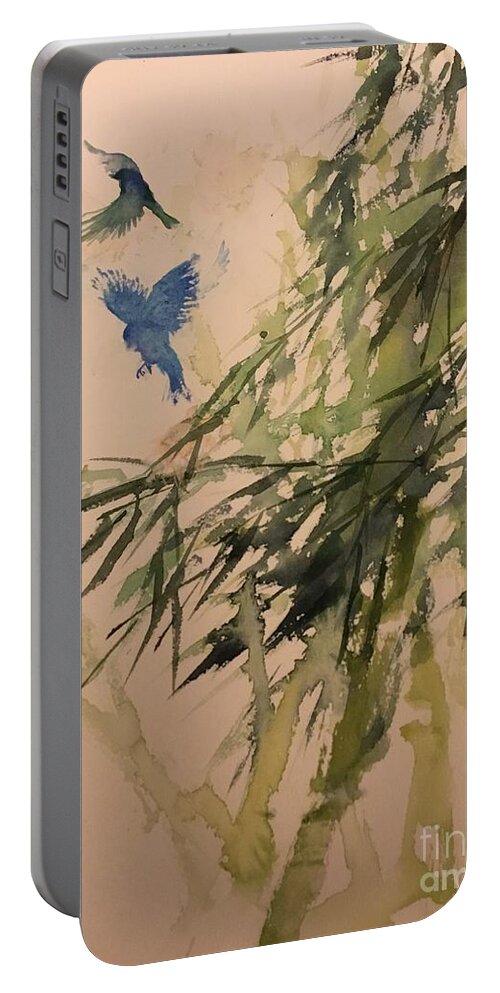 #63 S2019 Portable Battery Charger featuring the painting #63 2019 by Han in Huang wong