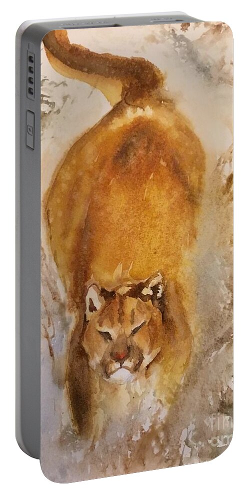 #66 2019 Portable Battery Charger featuring the painting #66 2019 by Han in Huang wong
