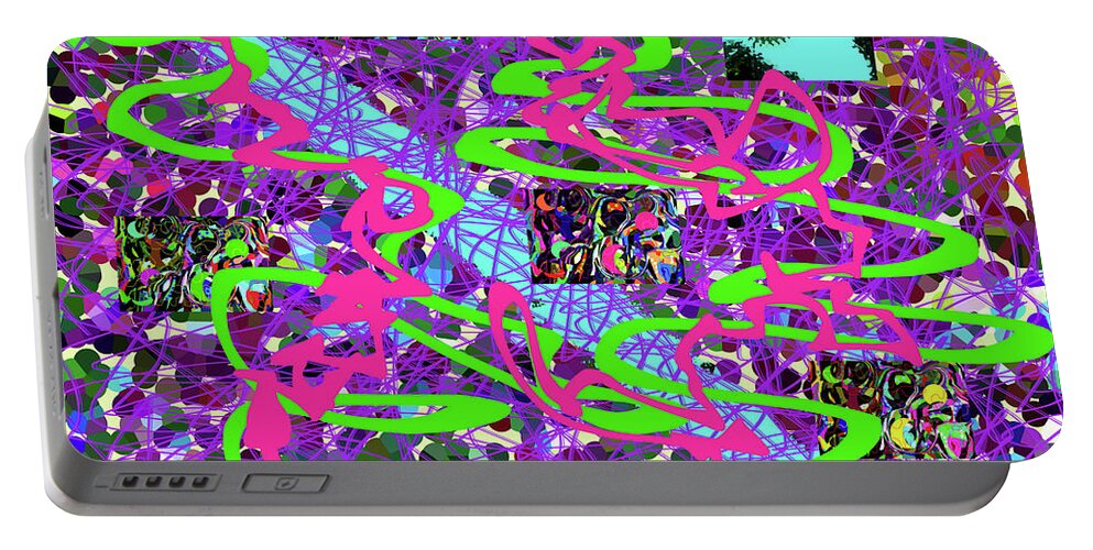Walter Paul Bebirian: The Bebirian Art Collection Portable Battery Charger featuring the digital art 7-25-2012abcdefghijklmnop by Walter Paul Bebirian