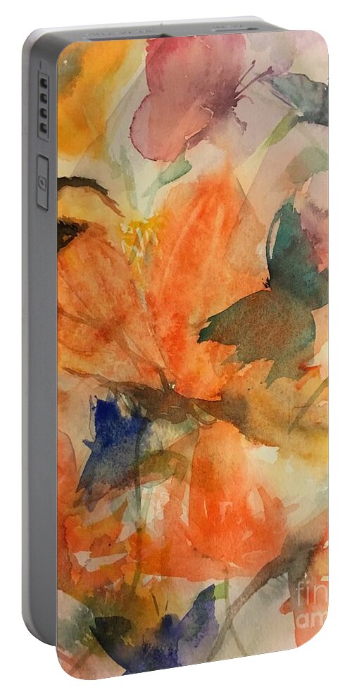 #74 2019 Portable Battery Charger featuring the painting #74 2019 #74 by Han in Huang wong