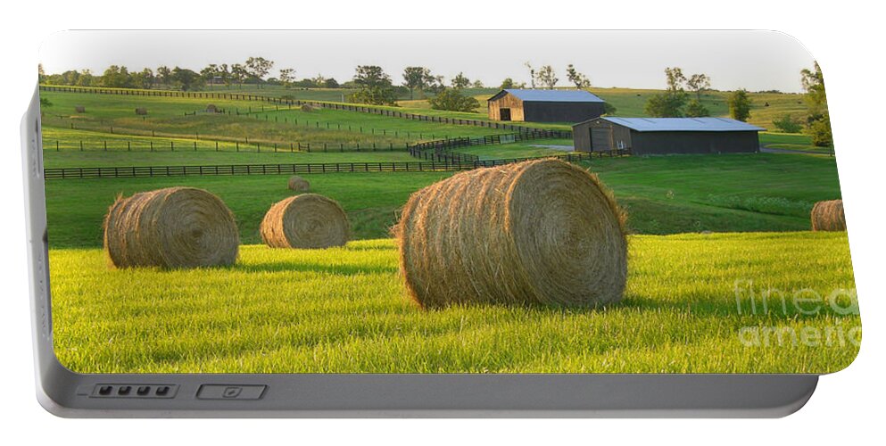 Kentucky Portable Battery Charger featuring the photograph Dusk In The Bluegrass by Randall Dill