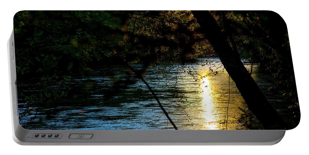 Alabama Portable Battery Charger featuring the photograph A Peek Through the Trees by James-Allen
