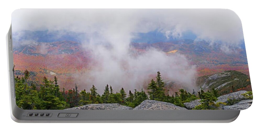 Adirondacks Portable Battery Charger featuring the photograph A sea of Autumn Trees from Little RPR in the Adirondacks by Toby McGuire