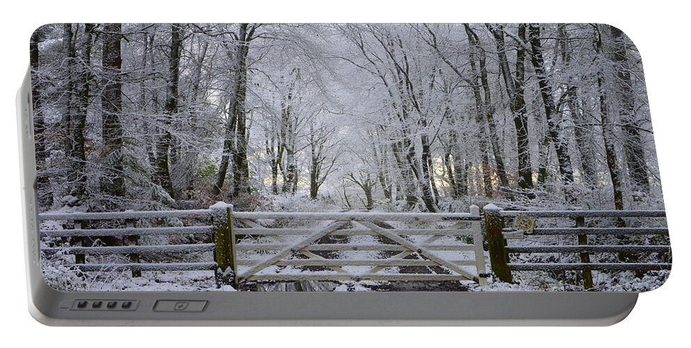 Snow Portable Battery Charger featuring the photograph A Snowy Scene by Andy Thompson