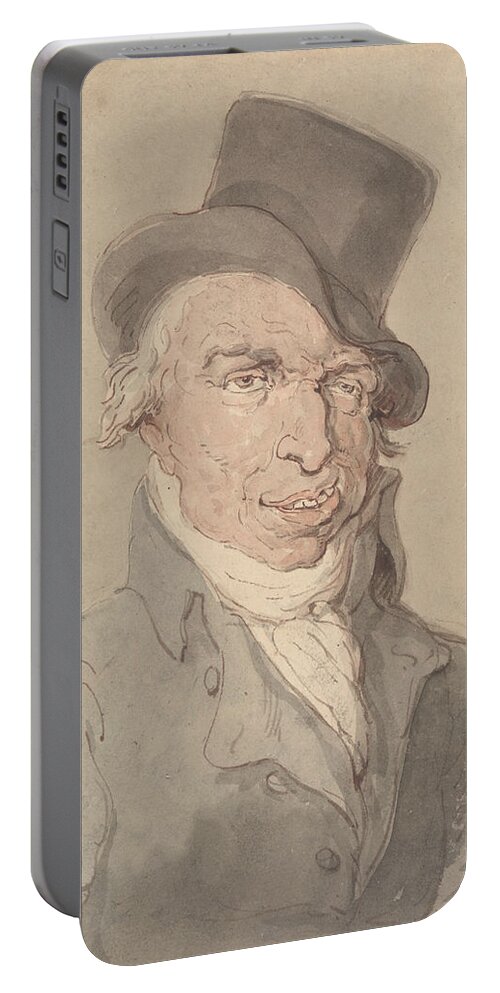 19th Century Art Portable Battery Charger featuring the drawing A Sporting Cove by Thomas Rowlandson
