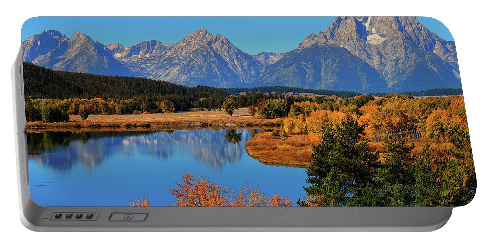 Oxbow Bend Portable Battery Charger featuring the photograph Above the Oxbow by Greg Norrell