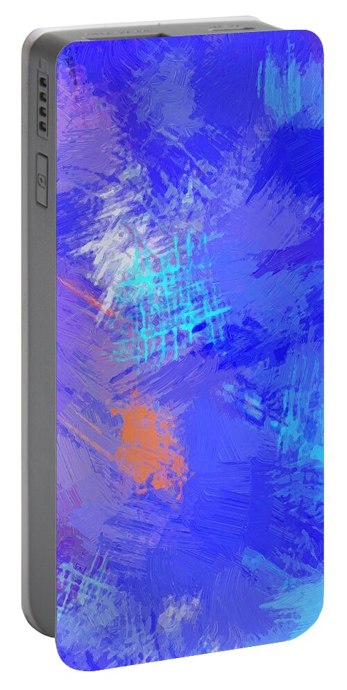 Abstract Portable Battery Charger featuring the painting Abstract - DWP1535083 by Dean Wittle