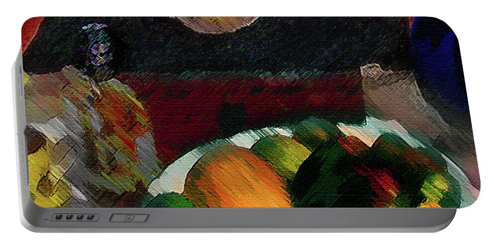 Art Portable Battery Charger featuring the digital art 	Abstract Fruit Art  140 by Miss Pet Sitter