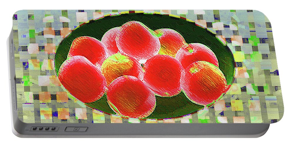 Art Portable Battery Charger featuring the digital art 	Abstract Fruit Art  194 by Miss Pet Sitter