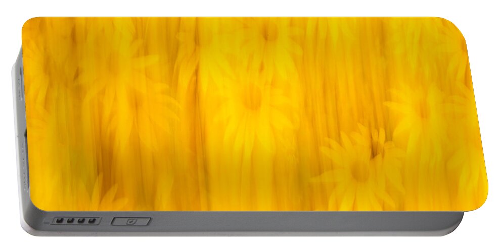 Sunflowers Portable Battery Charger featuring the photograph Abstract Sunflowers 2018-3 by Thomas Young