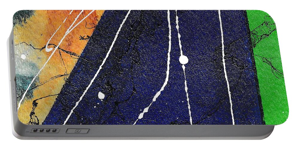 Abstract Portable Battery Charger featuring the painting Abstracts series 4 - 8 by Louise Adams