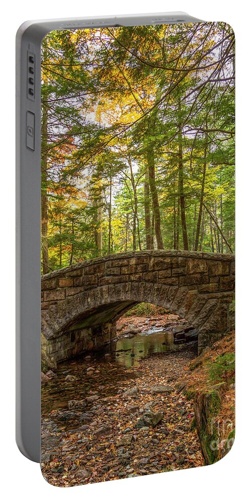 Autumn Portable Battery Charger featuring the photograph Acadia Bridge by Karin Pinkham