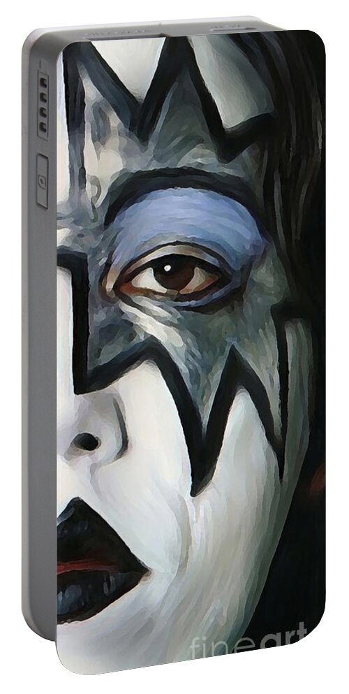 Ace Frehley Portable Battery Charger featuring the photograph Ace Face by Billy Knight