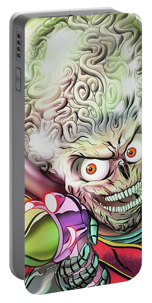 Fan Art Portable Battery Charger featuring the digital art Ack-Ack-Ack by Kynn Peterkin