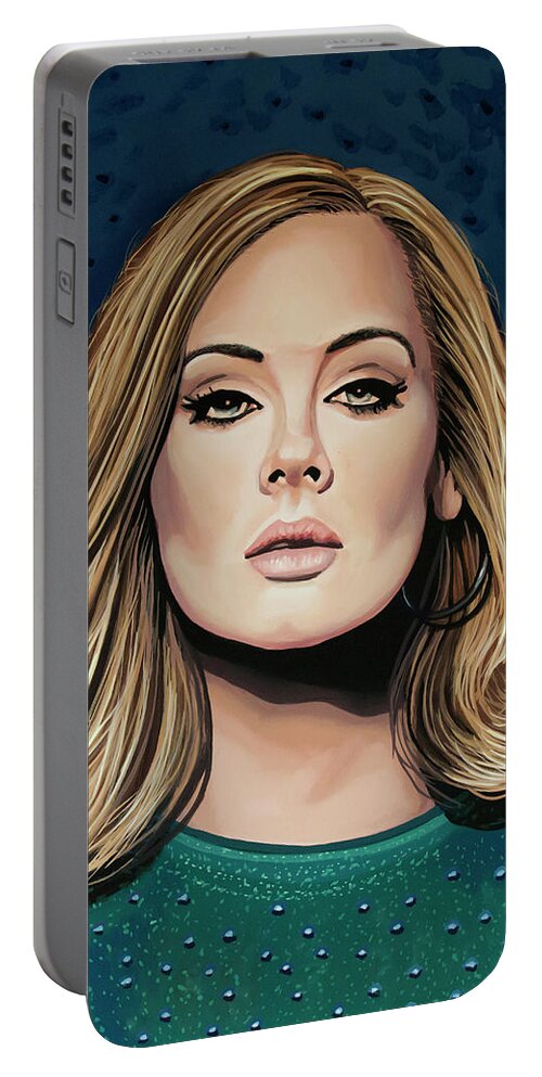 Adele Portable Battery Charger featuring the painting Adele Painting 3 by Paul Meijering
