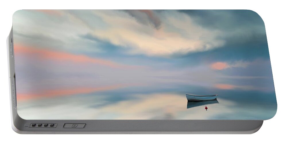 Adrift On Still Waters Portable Battery Charger featuring the painting Adrift on Still Waters by Mark Taylor