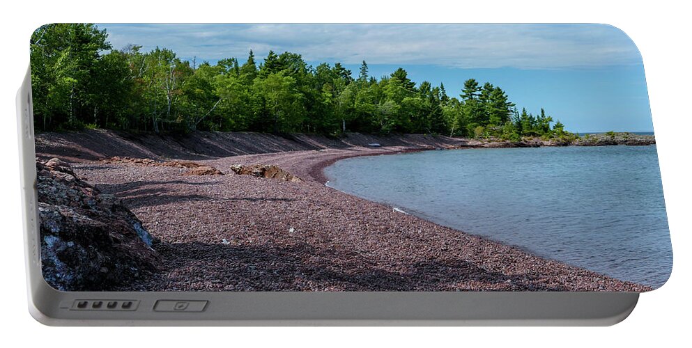 Agates Portable Battery Charger featuring the photograph Agate Beach Michigan by Sandra J's
