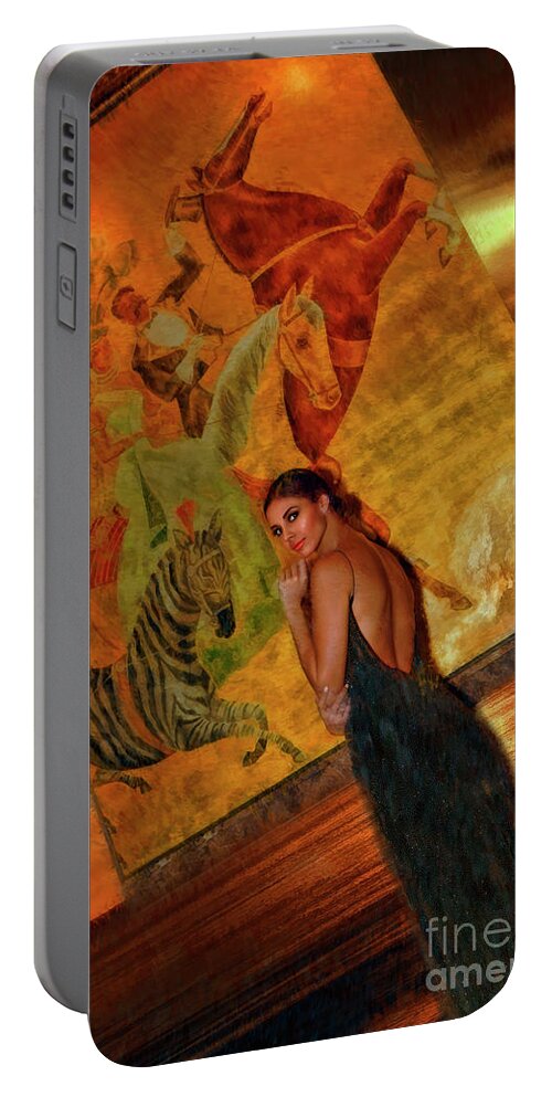  Portable Battery Charger featuring the photograph Alexia Cruz Beach Walk by Blake Richards
