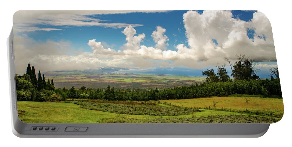 Alii Kula Lavender Portable Battery Charger featuring the photograph Alii Kula Lavender Farm by Jeff Phillippi