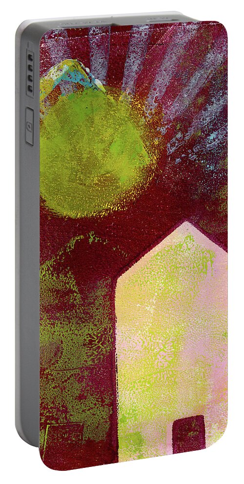 Contemporary Portable Battery Charger featuring the painting Alleghany 1 by Tonya Doughty