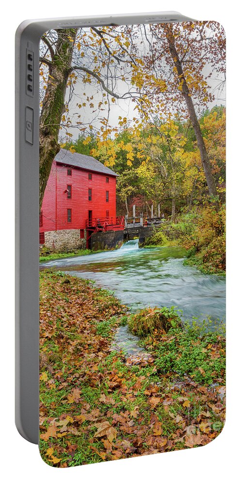Alley Mill Portable Battery Charger featuring the photograph Alley Mill In Autumn by Jennifer White
