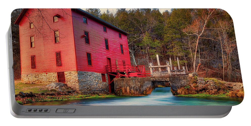 Missouri Mill Portable Battery Charger featuring the photograph Alley Springs Mill by Randall Allen