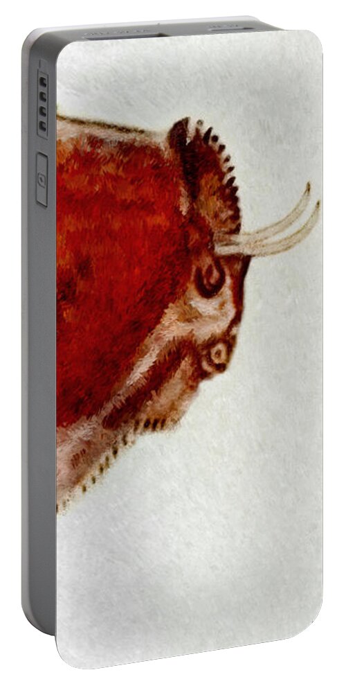 Altamira Portable Battery Charger featuring the digital art Altamira Prehistoric Bison by Weston Westmoreland