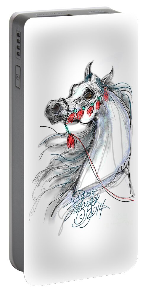 Arabian Mare Portable Battery Charger featuring the digital art Always Equestrian by Stacey Mayer