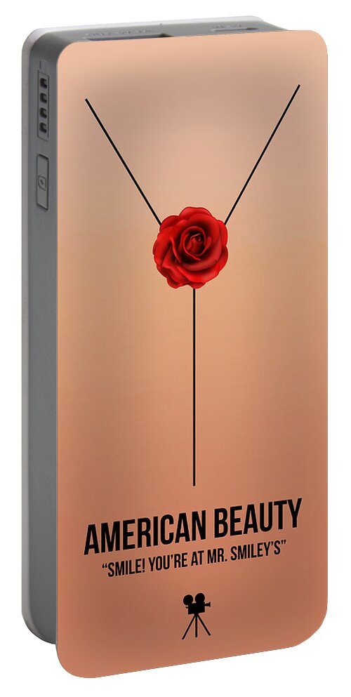 American Beauty Portable Battery Charger featuring the digital art American Beauty by Naxart Studio