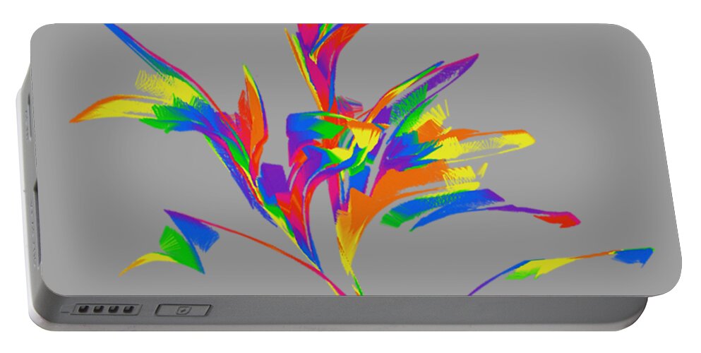 Floral Portable Battery Charger featuring the digital art Amorous by Asok Mukhopadhyay