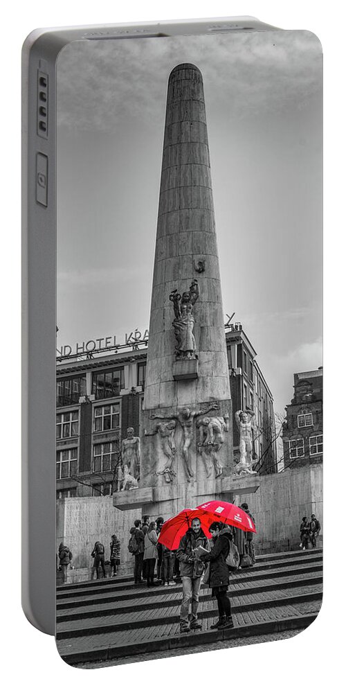 Holland Portable Battery Charger featuring the photograph Amsterdam Tour Guides by Framing Places